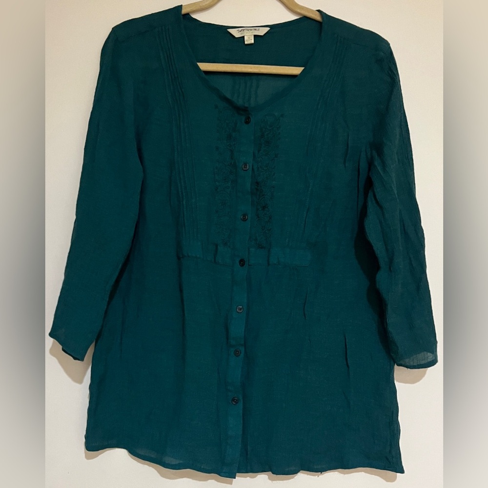 Teal Tantrums Button-Up Women's Top